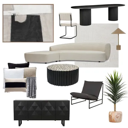 Modern Monochrome Interior Design Mood Board by Casa Rae Styling & Design on Style Sourcebook