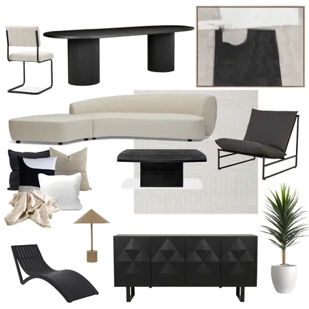 Modern Monochrome Interior Design Mood Board by Casa Rae Styling & Design on Style Sourcebook