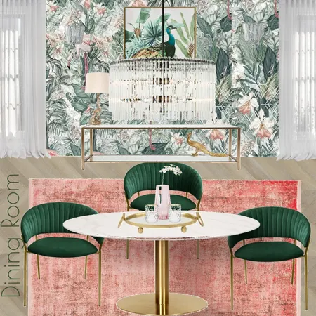 Hollywood Glam Dining Room Interior Design Mood Board by Haven Design and Concepts on Style Sourcebook