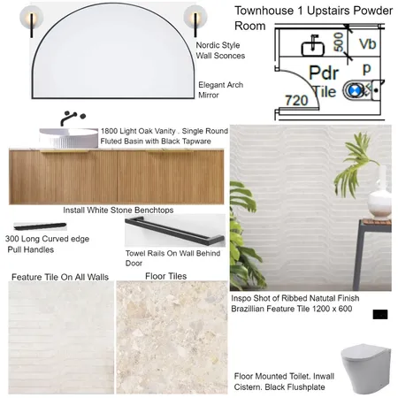 Cheryl Townhouse 1 Upstairs Pdr Room Interior Design Mood Board by staged design on Style Sourcebook