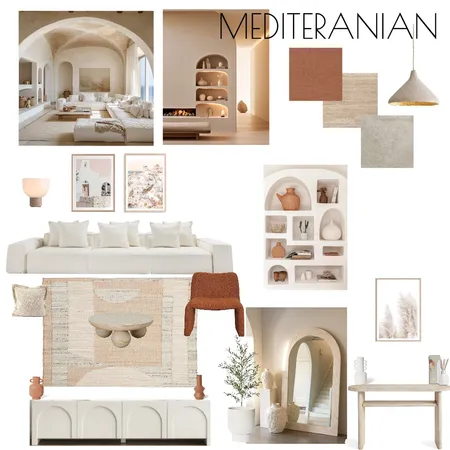 Mediterranean Style Living Room V2 Interior Design Mood Board by Sarahslmcdonald@outlook.com on Style Sourcebook