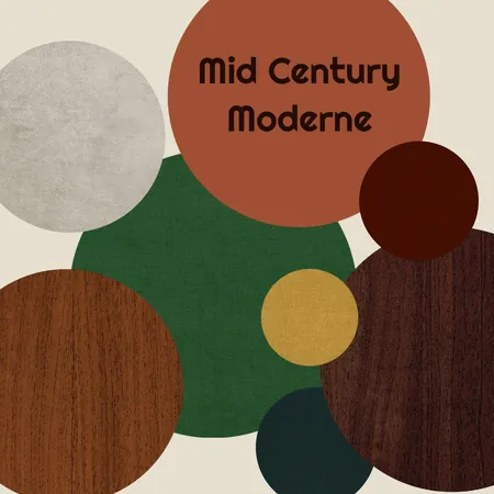 Colors and Textures Bedroom Mid Century Moderne Interior Design Mood Board by Roubäna on Style Sourcebook