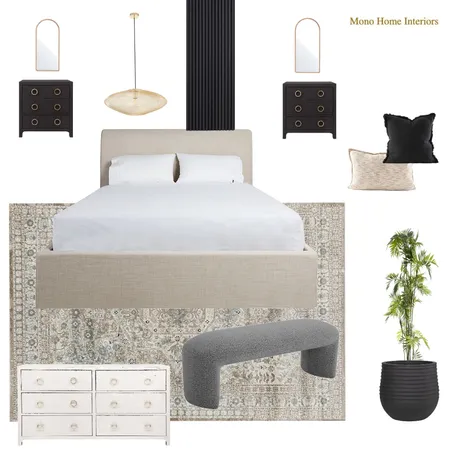 mono main bedroom Interior Design Mood Board by Alinane1 on Style Sourcebook