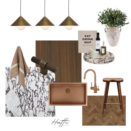 Walnut Kitchen Interior Design Mood Board by Hatti Interiors on Style Sourcebook