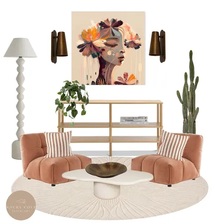 Modern blush reading nook Interior Design Mood Board by Rocky Cove Interiors on Style Sourcebook