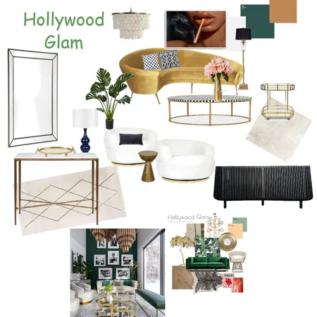 HOLLYWOOD GLAM Interior Design Mood Board by ASPEIRONE on Style Sourcebook
