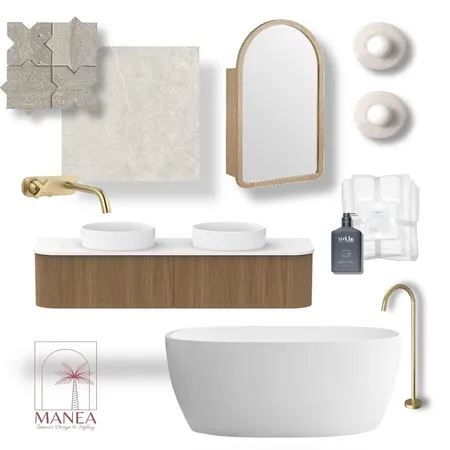 Organic Bathroom Interior Design Mood Board by Manea Interior Design & Styling on Style Sourcebook