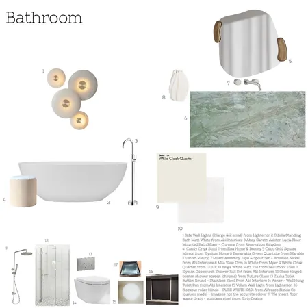 Bathroom Renovation Interior Design Mood Board by ioanna lakouri on Style Sourcebook
