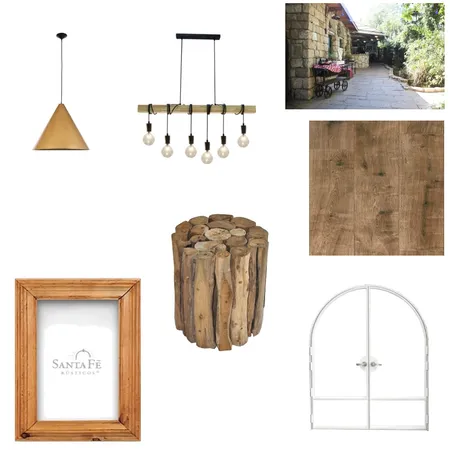 חומרים-מעטפת במסעדה כפרית Interior Design Mood Board by Mirela Ben Yair on Style Sourcebook