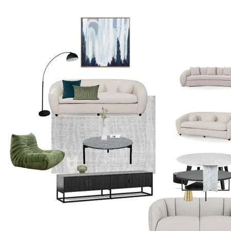 living room upstairs brighton plush couch green chairj diff coffee table Interior Design Mood Board by Efi Papasavva on Style Sourcebook