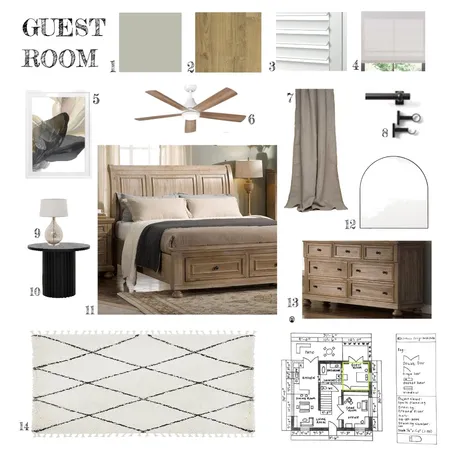 GUEST ROOM Interior Design Mood Board by stjackson1012@gmail.com on Style Sourcebook