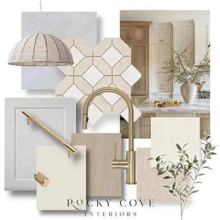 warm transitional kitchen Interior Design Mood Board by Rocky Cove Interiors on Style Sourcebook