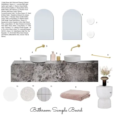 bathroom sample board part c  v2 Interior Design Mood Board by Efi Papasavva