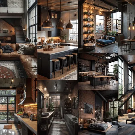 industrial interior inspo board Interior Design Mood Board by brianna sardinha on Style Sourcebook