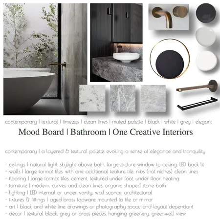 Mood Board - Bathroom NE Interior Design Mood Board by ONE CREATIVE on Style Sourcebook