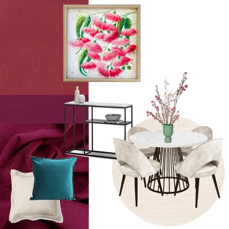 Hot pink and white Dining Interior Design Mood Board by andrea.moser@bigpond.com on Style Sourcebook