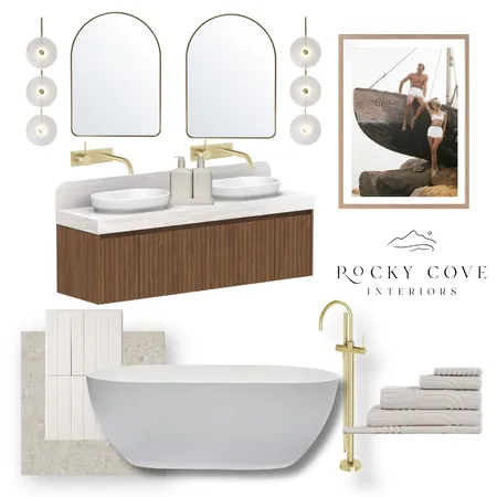 Neutral modern Australian Bathroom Interior Design Mood Board by Rocky Cove Interiors on Style Sourcebook