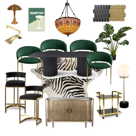 Art Deco Dining Room Interior Design Mood Board by ashleigh.barber6 on Style Sourcebook