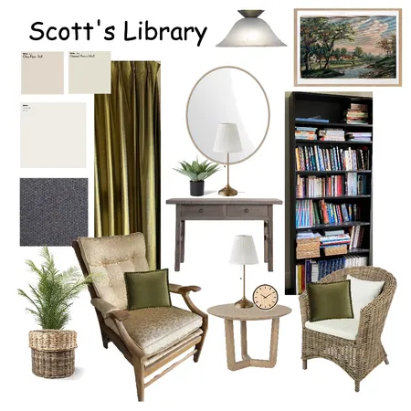 Scott's Library Interior Design Mood Board by Ladybird on Style Sourcebook