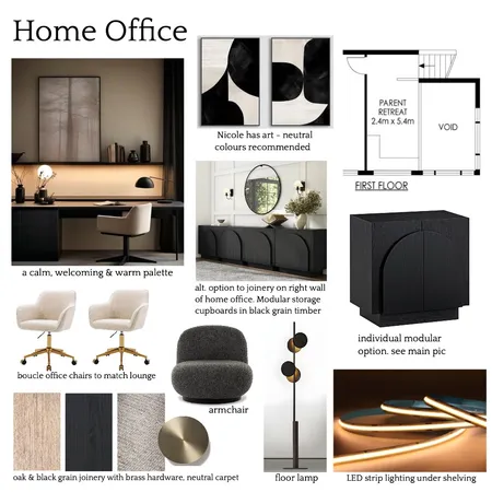 NE Home Office Interior Design Mood Board by ONE CREATIVE on Style Sourcebook