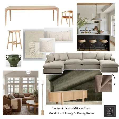 Louise & Peter - Mood Board Living & Dining Room Interior Design Mood Board by MarnieDickson on Style Sourcebook