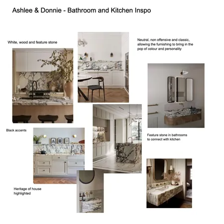 Ashlee & Donnie kitchen and bathroom Inspo Interior Design Mood Board by Susan Conterno on Style Sourcebook