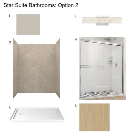 Star Suite Bathrooms: Option 2 Interior Design Mood Board by AlisonVesotsky on Style Sourcebook