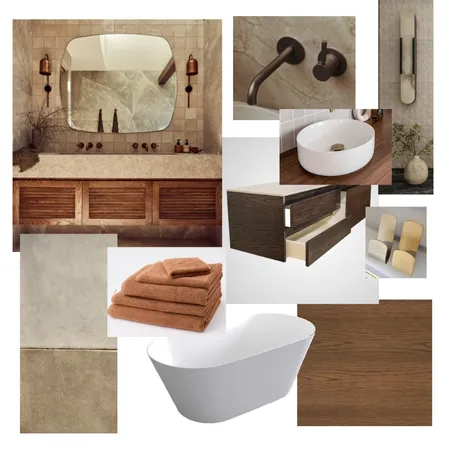 Bathroom beach mid century vibe Interior Design Mood Board by Hendrix263@gmail.com on Style Sourcebook