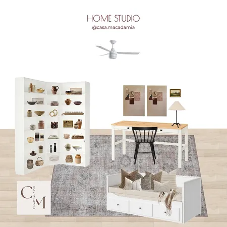 Home Studio - Black Spindle Chair (Mauve Rug) Interior Design Mood Board by Casa Macadamia on Style Sourcebook