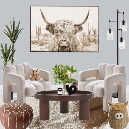 Highland Cow Loft Interior Design Mood Board by Jess. on Style Sourcebook