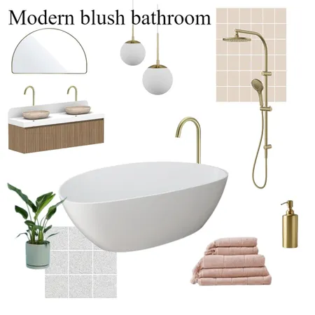 Modern blush bathroom Interior Design Mood Board by hee0003 on Style Sourcebook