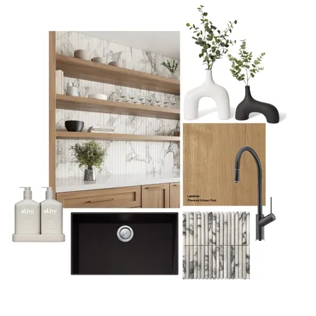Marble & Santorini Kitchen Interior Design Mood Board by Oliveri