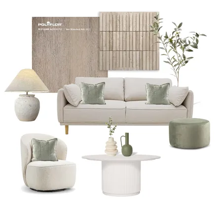 Sage green living space Interior Design Mood Board by rubytafoya