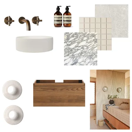 Mid Century Modern Bathroom Interior Design Mood Board by Nicole Frelingos on Style Sourcebook
