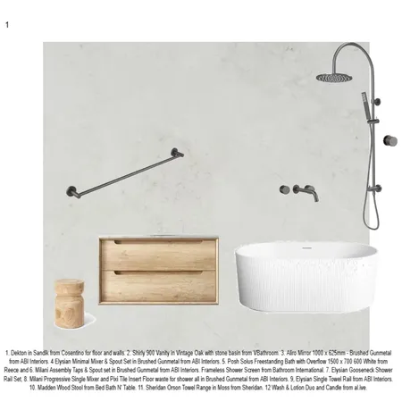 Bathroom Sample Board Interior Design Mood Board by K Designs on Style Sourcebook