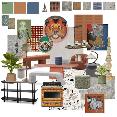 Amaryllis- Brutalist Final Interior Design Mood Board by Pavaki Sapra