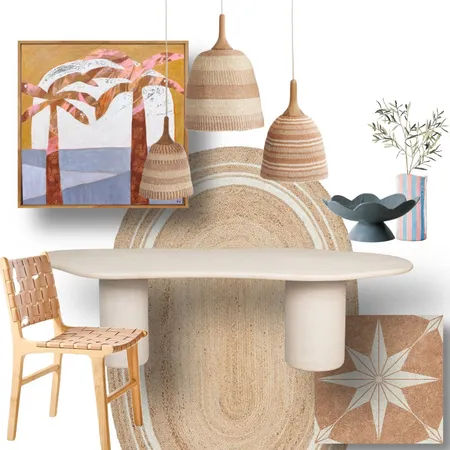 Mediterranean Dining Room Interior Design Mood Board by Mood Indigo Styling on Style Sourcebook