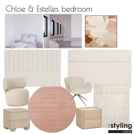 Chloe & Estelles bedroom Interior Design Mood Board by The Styling Crew on Style Sourcebook