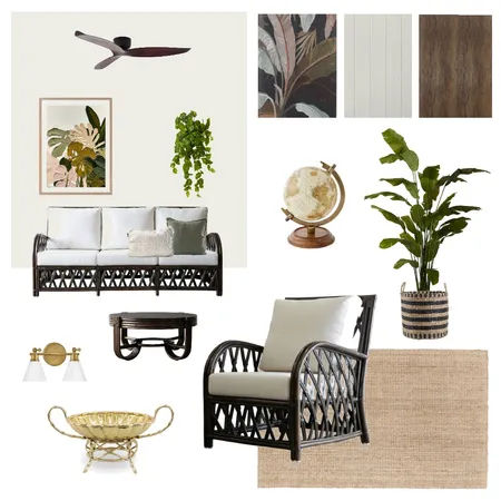 British Colonial Lounge Room Sample Interior Design Mood Board by natalieenlund@gmail.com on Style Sourcebook