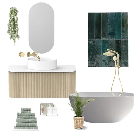Manyana Airbnb Bathroom Interior Design Mood Board by Kemp Designs on Style Sourcebook