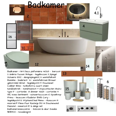 Sample Board Badkamer les 9 Interior Design Mood Board by Anneke Steffens on Style Sourcebook