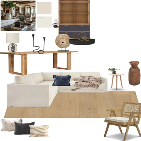 Modern Farmhouse Living Room Interior Design Mood Board by STUDIO M on Style Sourcebook