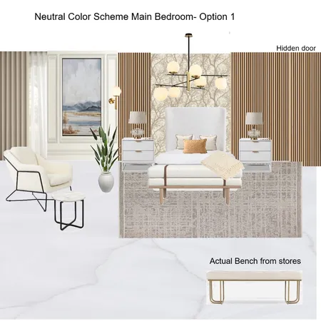 Neutral Color Scheme - Main Bedroom Option 1 Interior Design Mood Board by Asma Murekatete on Style Sourcebook