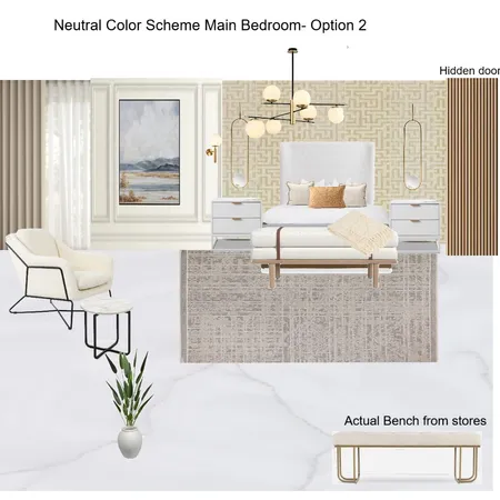 Neutral Color Scheme - Main Bedroom Option 2 Interior Design Mood Board by Asma Murekatete on Style Sourcebook