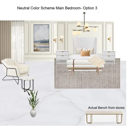 Neutral Color Scheme - Main Bedroom Option 3 Interior Design Mood Board by Asma Murekatete on Style Sourcebook