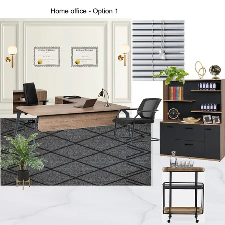 Home Office- Option 1 Interior Design Mood Board by Asma Murekatete on Style Sourcebook