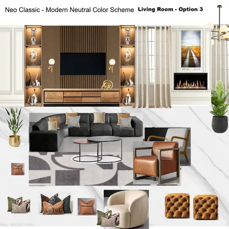 Living Room option with Grey Modular Couch Option 3 Interior Design Mood Board by Asma Murekatete on Style Sourcebook