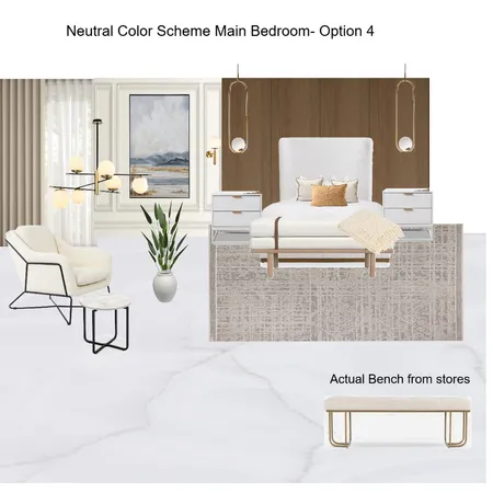Neutral Color Scheme - Main Bedroom Option 4 Interior Design Mood Board by Asma Murekatete on Style Sourcebook