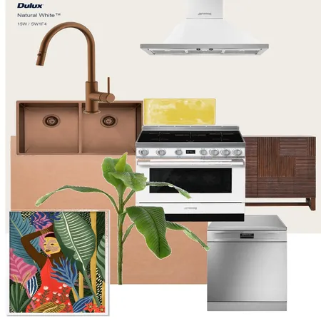 kitchen copper sink with yellow splashback Interior Design Mood Board by Caithe on Style Sourcebook