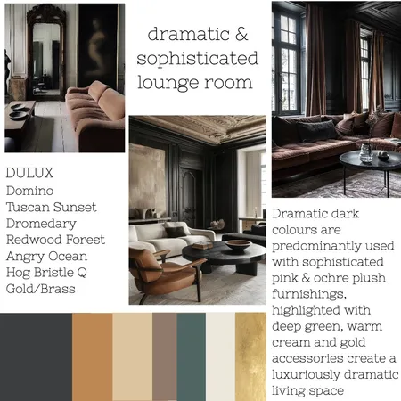 dramatic colour scheme Interior Design Mood Board by simone.w on Style Sourcebook